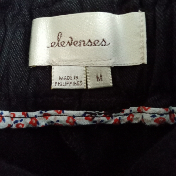 Elevenses Anthropologie Black Paper  Bag Trousers - Picture 2 of 5